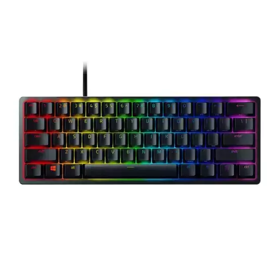 Razer - Huntsman Mini 60% Wired Optical Clicky Switch Gaming Keyboard with Chroma RGB Backlighting - Black