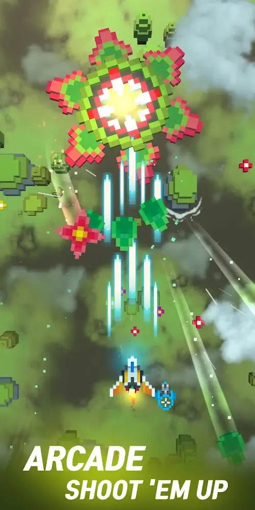 Sky Wings: Pixel Fighter 3D Capture d'écran 0