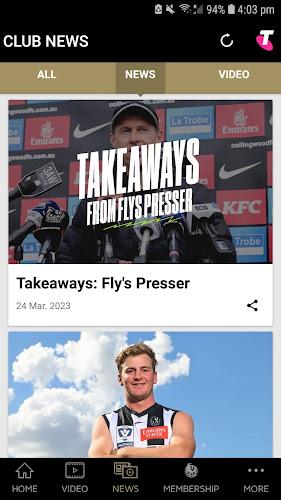 Collingwood Official App Скриншот 1