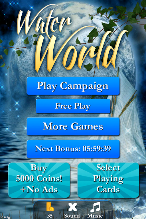 Pyramid Solitaire Water World Tangkapan skrin 0
