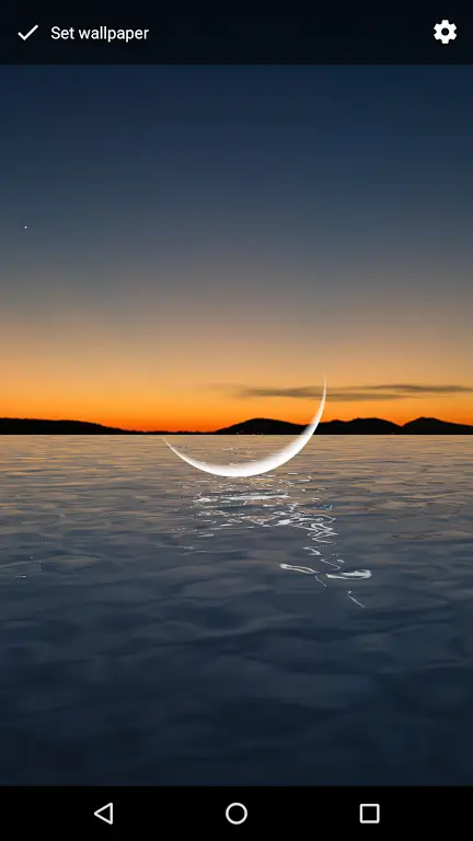 Moon Over Water Live Wallpaper Schermafbeelding 2