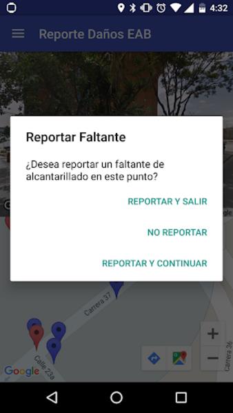 Reporte Daños EAAB Tangkapan skrin 2