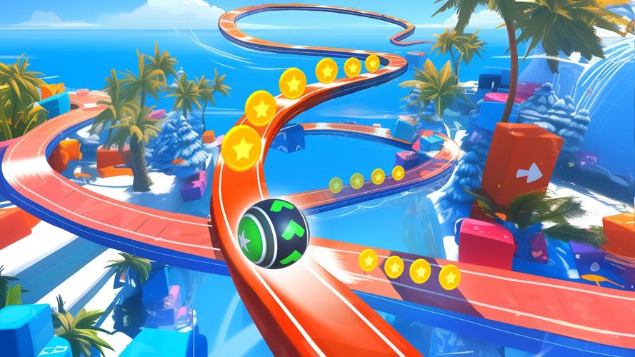 3D Super Rolling Ball Race ภาพหน้าจอ 0