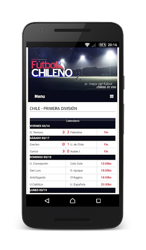 Live Chilean Soccer Screenshot 2