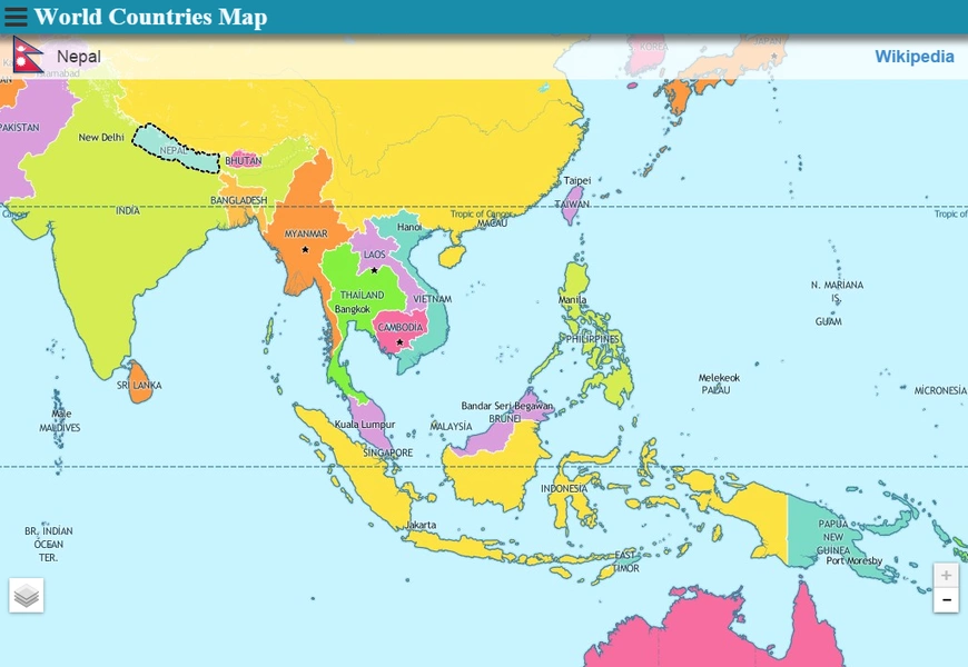 World Countries Map Tangkapan skrin 0