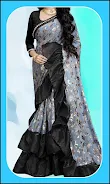 Women Fashion Ruffle Sarees ဖန်သားပြင်ဓာတ်ပုံ 3