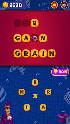 Circus Words: Magic Puzzle Tangkapan skrin 3