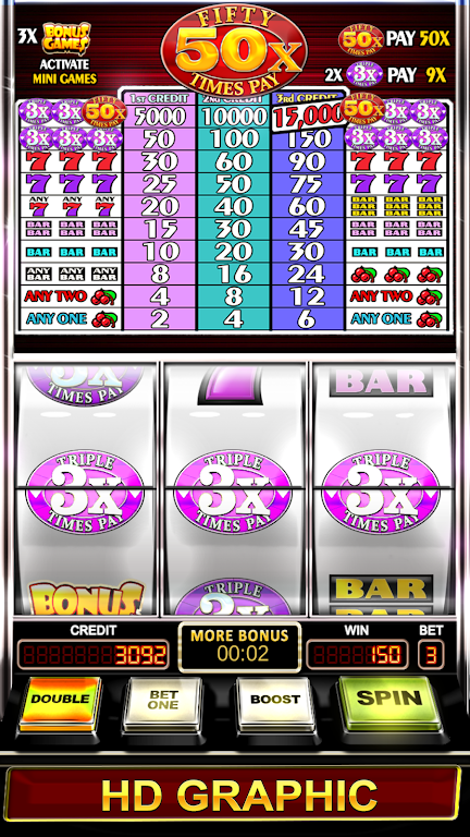 Triple Fifty Times Pay - Free Vegas Style Slots Tangkapan skrin 2