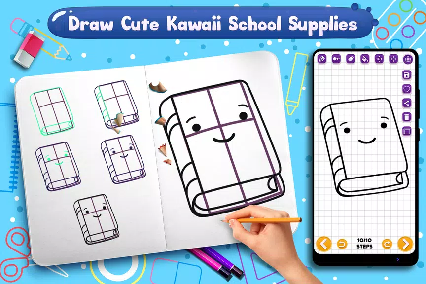 Learn to Draw School Supplies Captura de tela 0