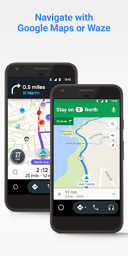 Android Auto – Google Maps, Media & Messaging Tangkapan skrin 2