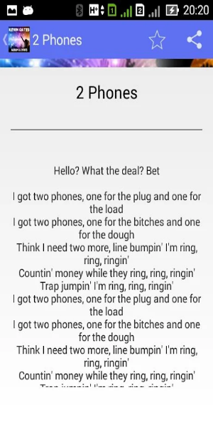 Kevin Gates 2 Phones - Lyrics應用截圖第1張