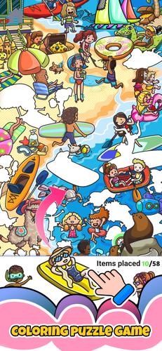 Sticker book & coloring puzzle Captura de tela 2