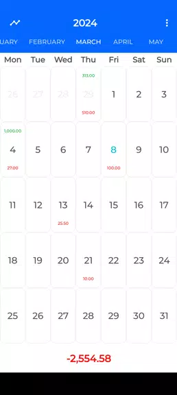 Money Calendar Screenshot 0