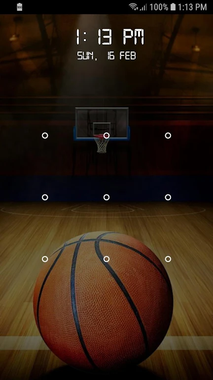 Basketball Screen Lock Pattern Schermafbeelding 1