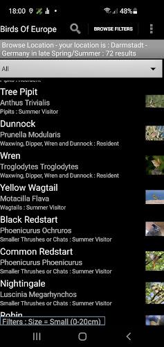 Birds Of Europe Guide Screenshot 3