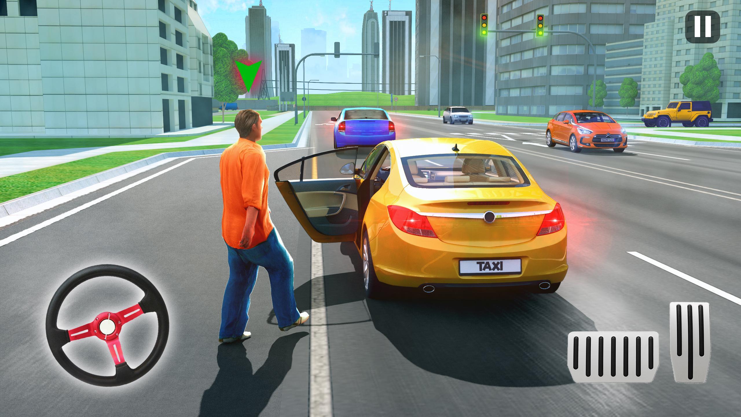 US City Taxi Games - Car Games Ekran Görüntüsü 1