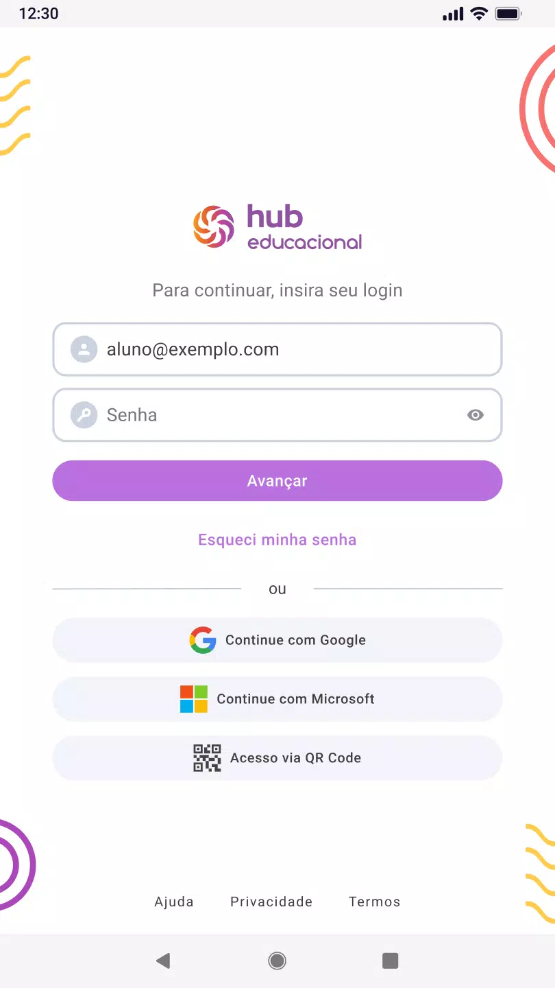 Schermata Hub Educacional 0