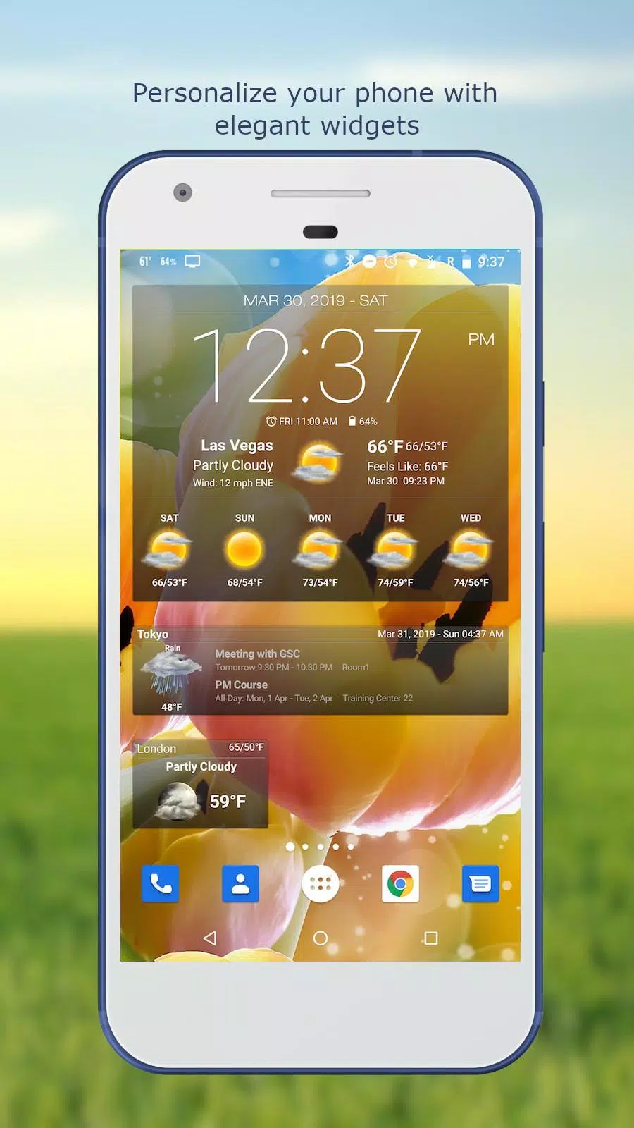 Weather & Clock Widget Screenshot 0