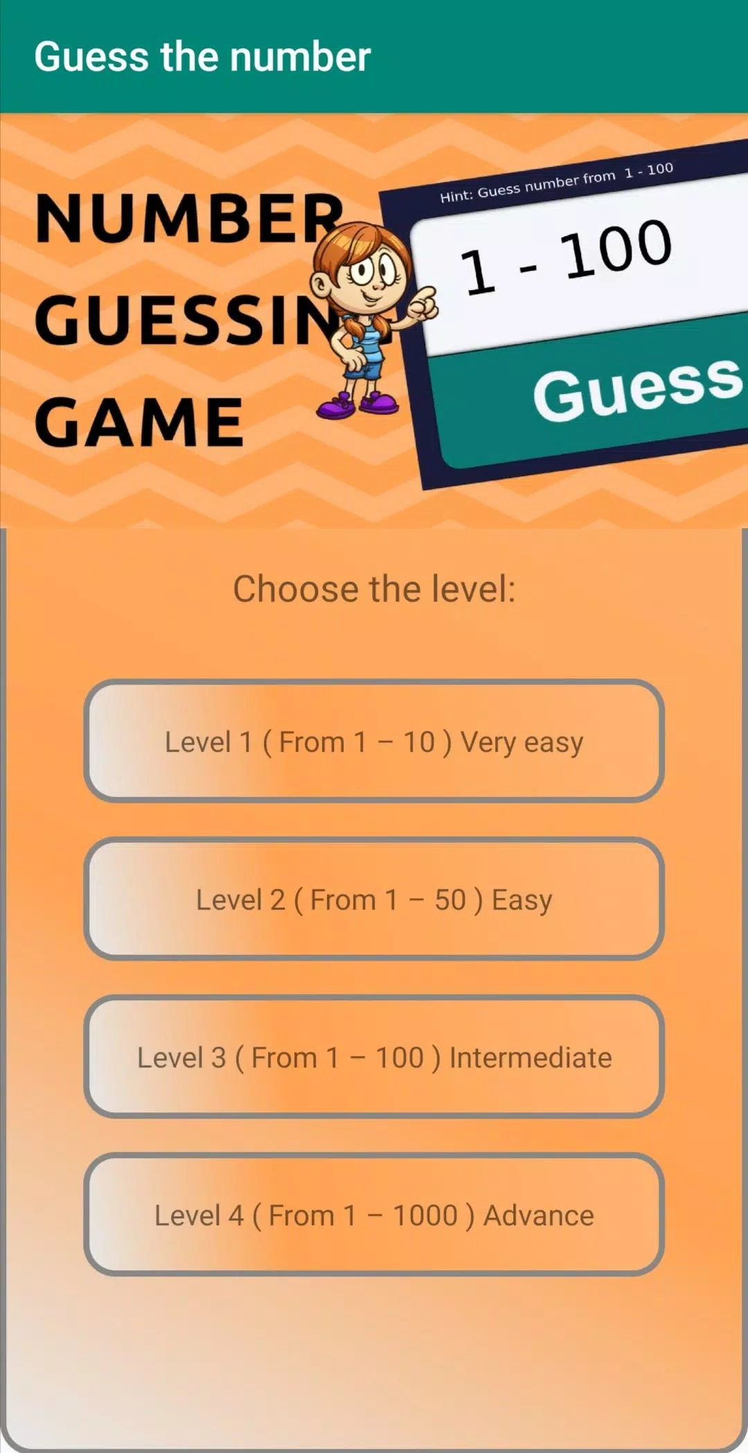 Guess the number Captura de tela 0