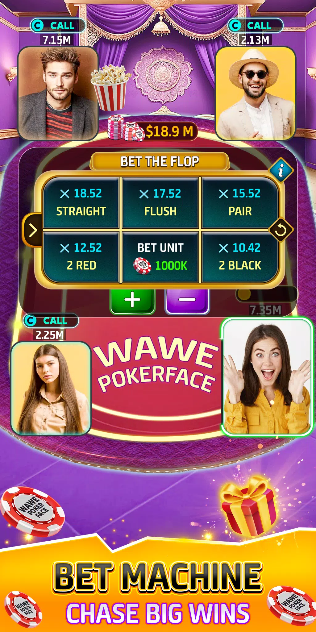 Wawe Poker Face - Holdem Poker ภาพหน้าจอ 1