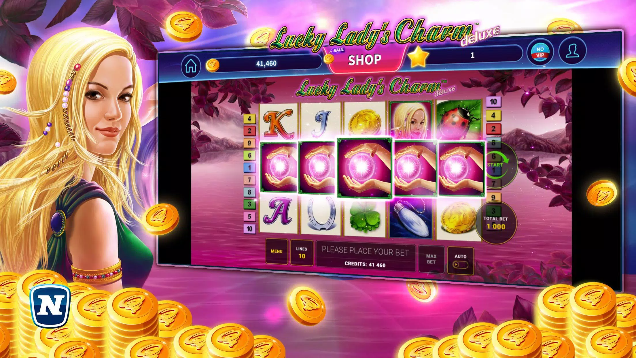 Lucky Lady's Charm Deluxe Slot