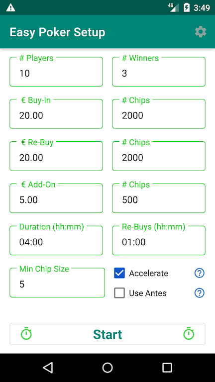 Easy Poker Tournament Timer應用截圖第0張