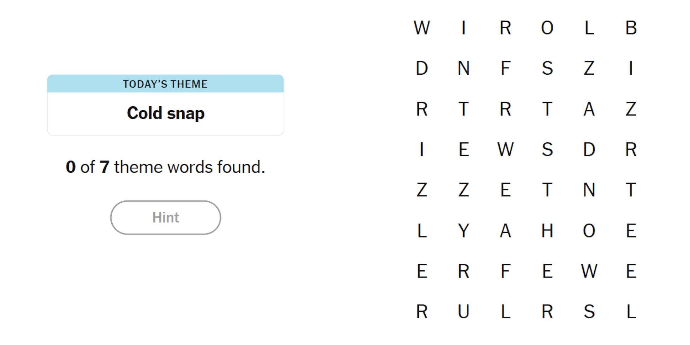 Strands Puzzle Grid