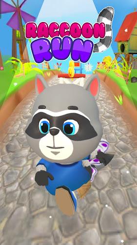 Raccoon Fun Run: Running Games Zrzut ekranu 2