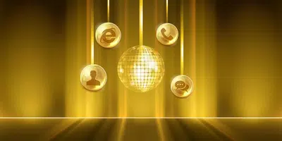 Golden Disco Vintage Theme Schermafbeelding 0