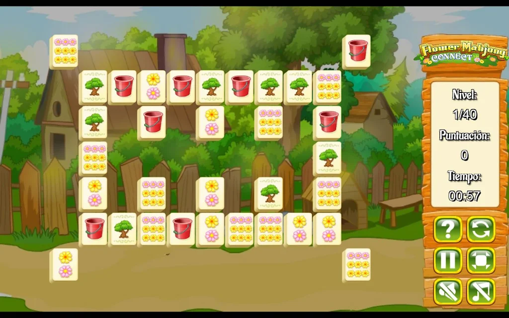 Flower Mahjong Flores スクリーンショット 1