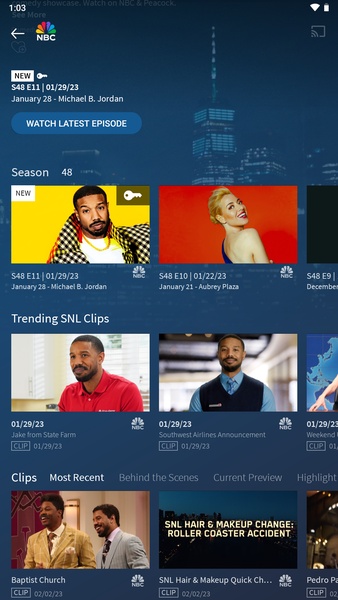 The NBC App - Stream TV Shows Скриншот 2