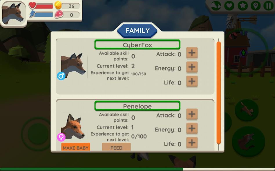 Fox Family - Animal Simulator Mod應用截圖第3張