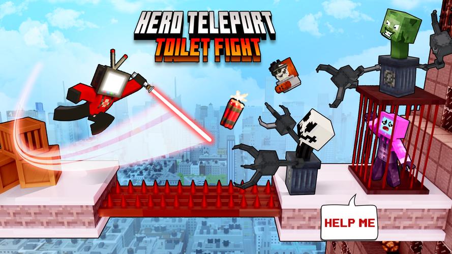 Hero Teleport: Toilet Fight Captura de tela 0