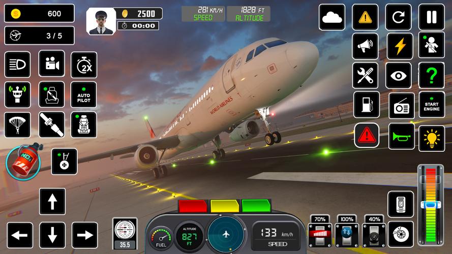 Pilot Flight Simulator Games Ekran Görüntüsü 0