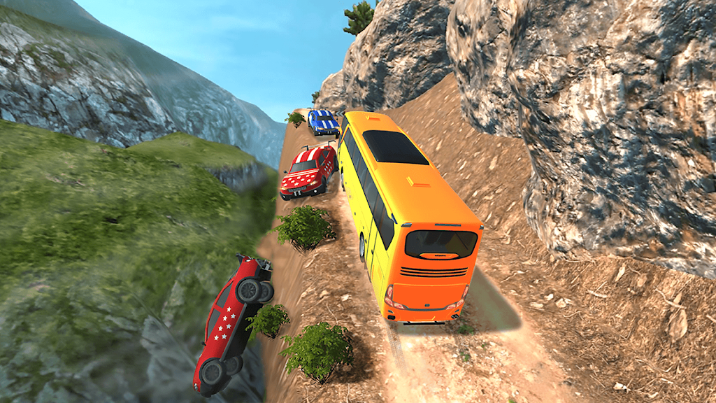 Risky Roads Bus Driver Offroad Captura de pantalla 0