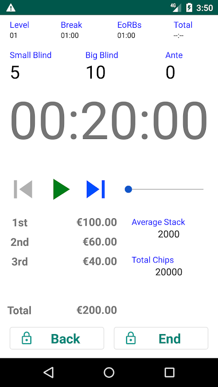 Easy Poker Tournament Timer應用截圖第1張