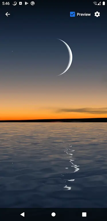 Moon Over Water Live Wallpaper Schermafbeelding 0