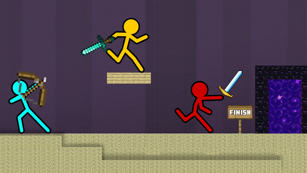 Stick-man Craft Fighting Game ภาพหน้าจอ 1