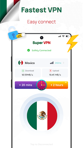 Mexico VPN - Get Mexican IP Capture d'écran 0