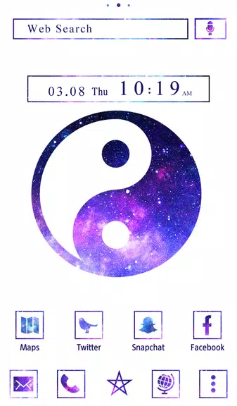 Galaxy Yin-yang Theme Ekran Görüntüsü 0