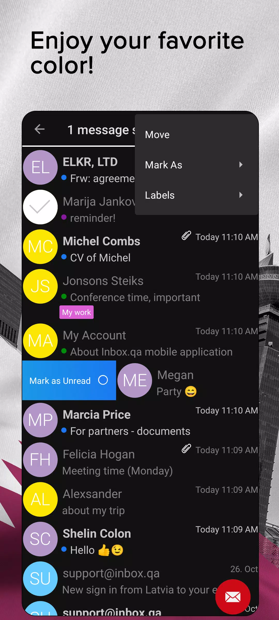 Inbox.qa email Captura de tela 2