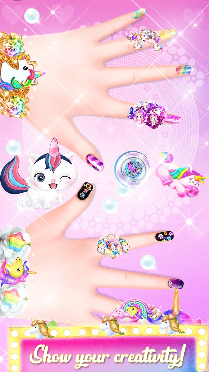 Unicorn Acrylic Nails Makeover Ekran Görüntüsü 3