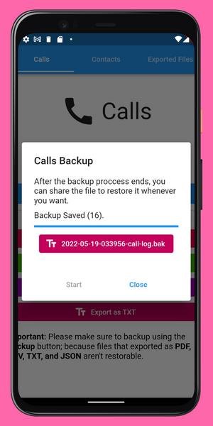 Call Log Backup,Restore & PDF Export Ekran Görüntüsü 2