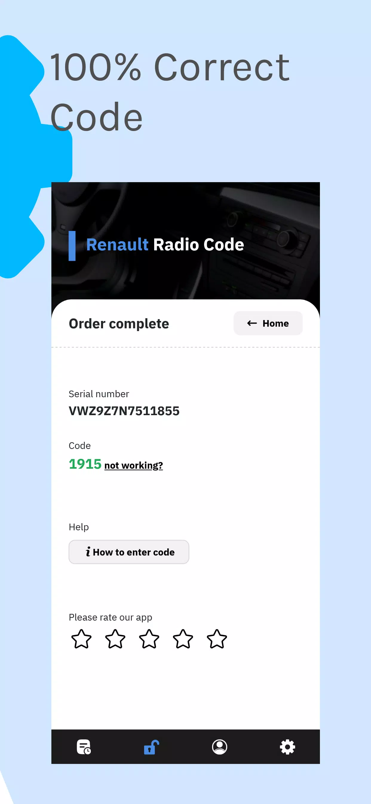 VW Radio Code Generator Screenshot 2