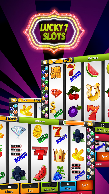 Lucky 7’s Slot Machines Schermafbeelding 2