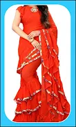 Women Fashion Ruffle Sarees ဖန်သားပြင်ဓာတ်ပုံ 2