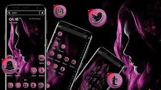 Dark Girl Launcher Theme应用截图第1张