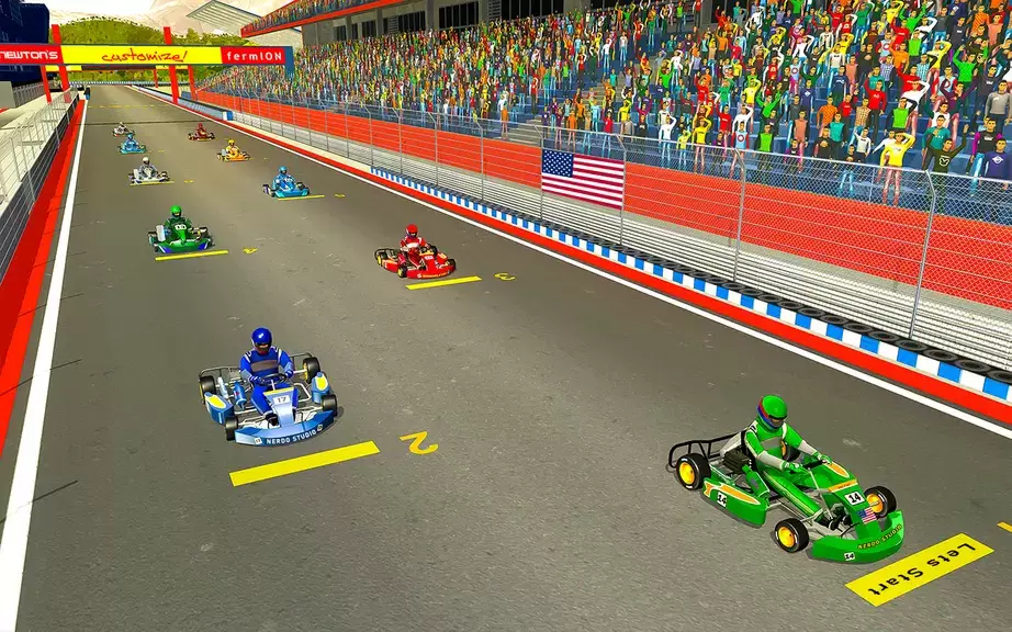 Go Kart Racing Games 3D Stunt Tangkapan skrin 3