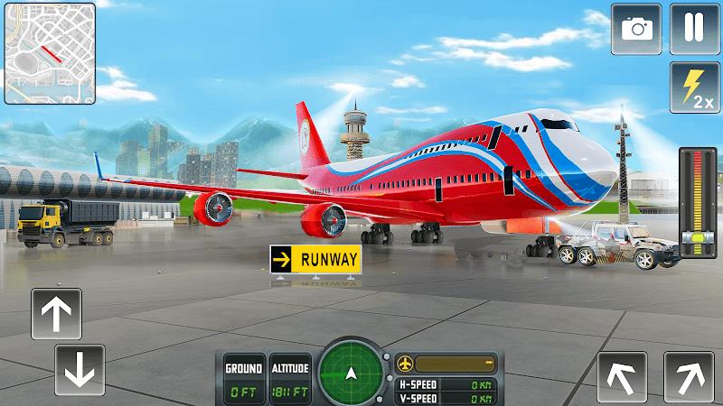 Flying Airplane Pilot Games Zrzut ekranu 3