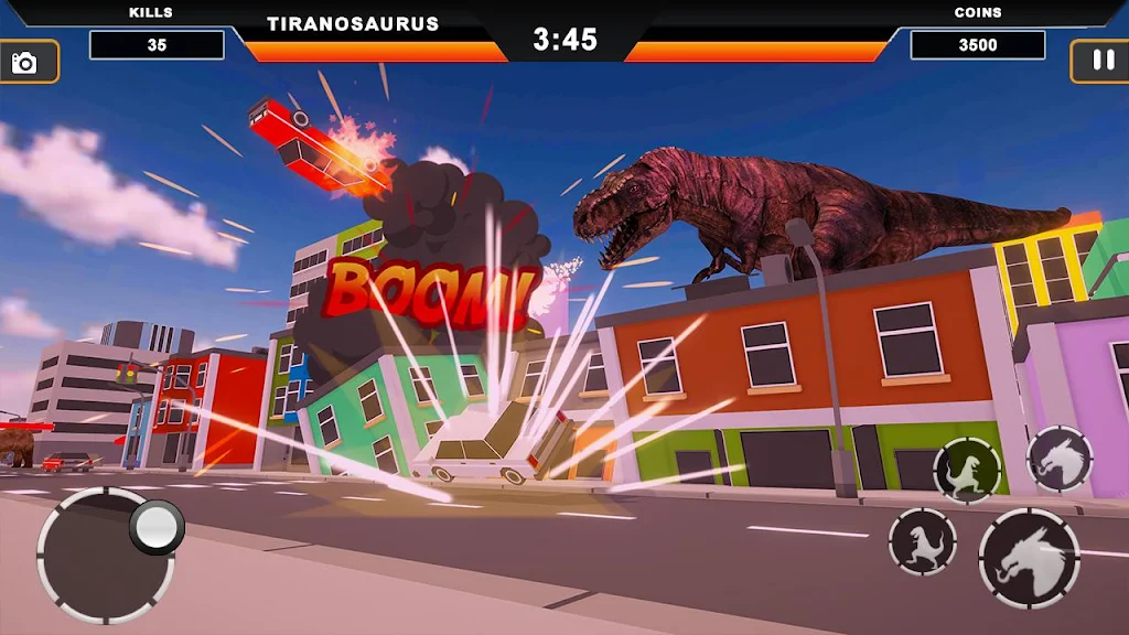 Dinosaur Rampage: Dino City Rampage Simulator स्क्रीनशॉट 0